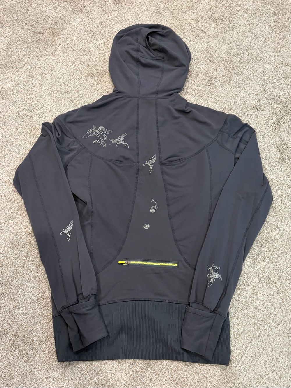 Lululemon Running Hoodie, Size 6, Charcoal Gray